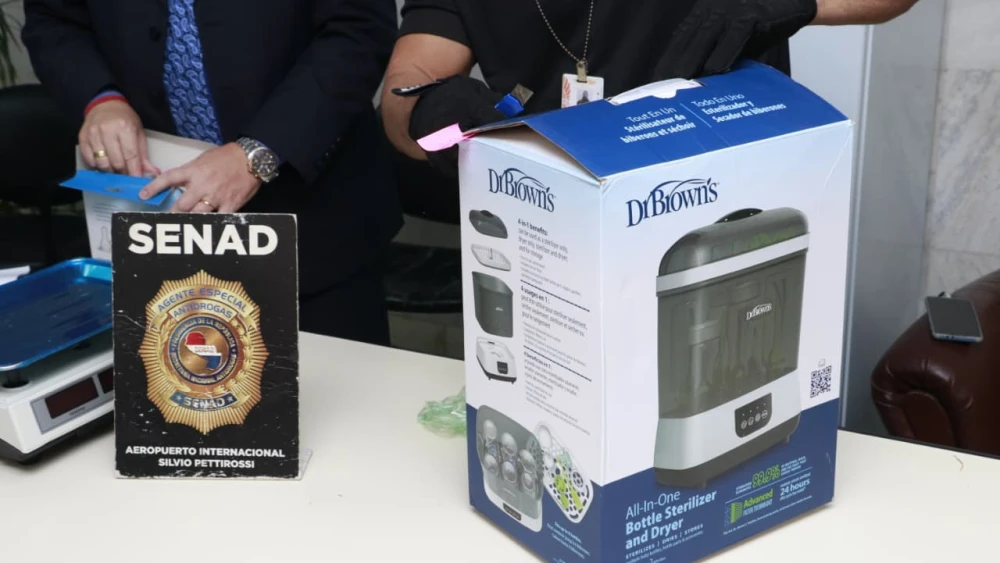 Luque: hallan marihuana oculta en un electrodoméstico enviado desde California
